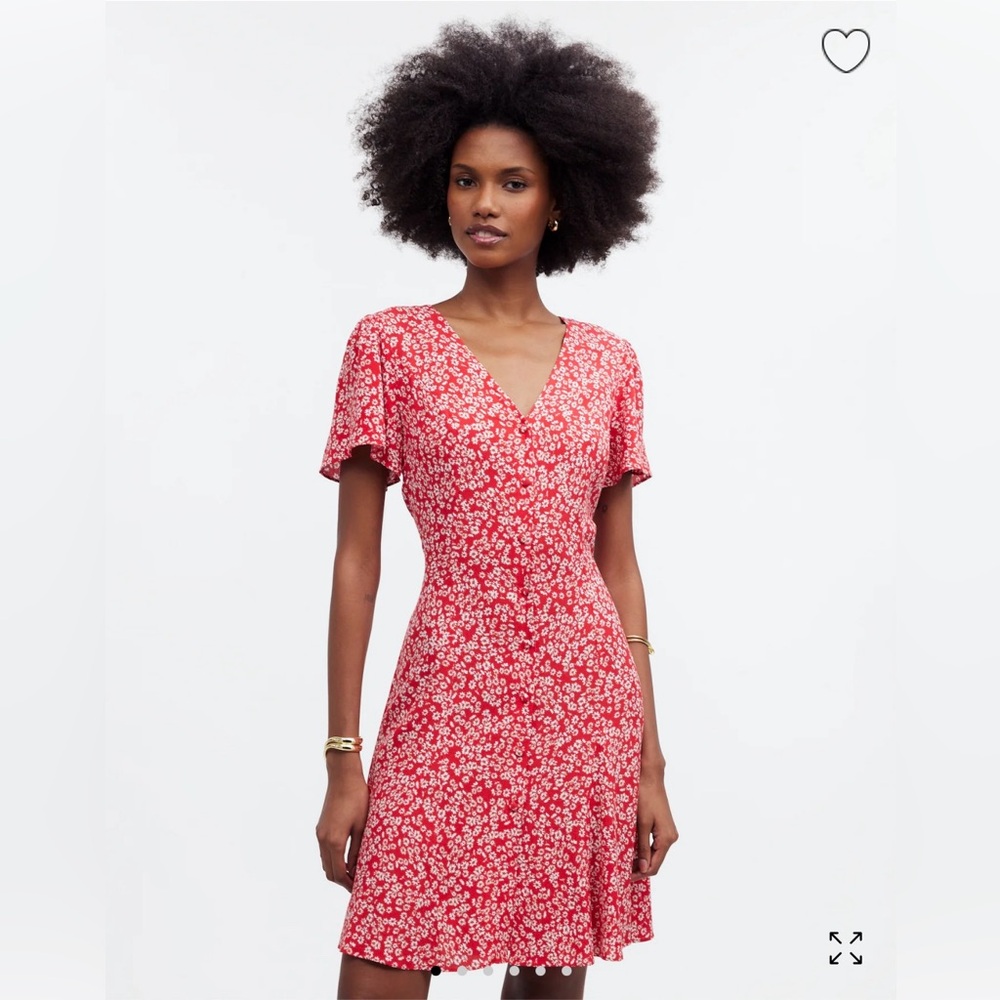 Madewell Flutter-Sleeve Mini Dress in Floral *Excellent Condition*